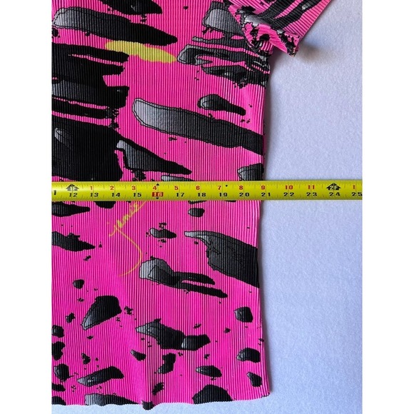 Jamie Sadock Golf Shirt Women XL Multicolor Abstract Short Sleeve Top Zip Neck - Picture 6 of 13